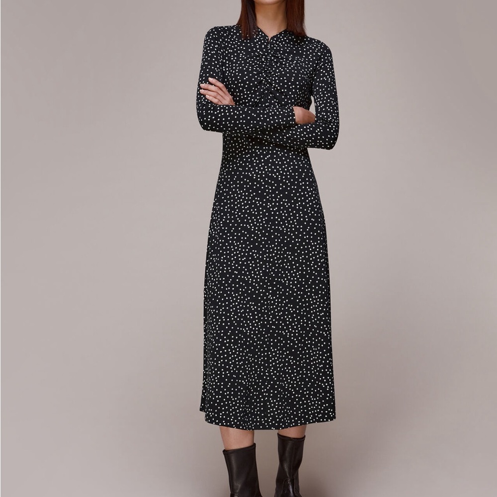 Whistles Rumi Spot Jersey Dress, size 6 (US)